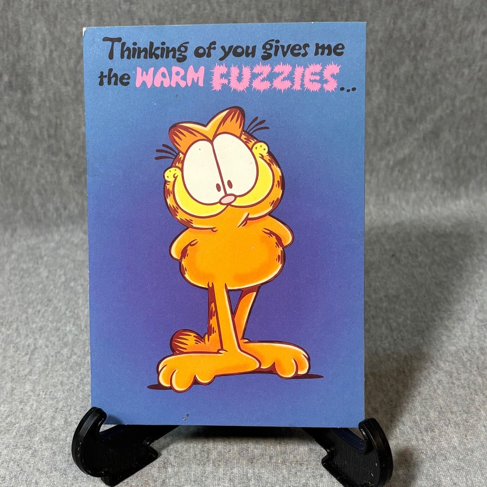 Vintage Garfield Greeting Card Ambassador Hallmark Warm Fuzzies Retro 80s 90s